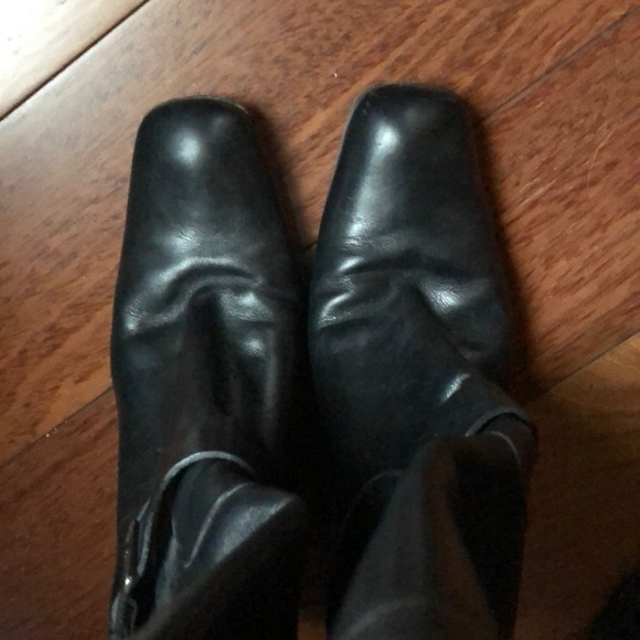 Vintage 90s Calvin Klein Tall Leather Boots 6.5/7 - Picture 2 of 6